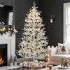 YITAHOME Albero di Natale con telecomando, albero di Natale bianco artificiale con tecnologia a cerniera, 300 luci bianche calde e multicolori, 550 punte in PE per Natale