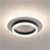 Goeco Plafoniera LED Soffitto Rotonda, 28W 3150LM Ø 30 cm Plafoniera da Soffitto Moderna Paralume in Acrilico Luce Neutra 4500K, Lampadario LED Moderno per Camera da Letto Soggiorno Cucina, Bianco