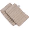 Gözze 2erSet Frottier MAILAND,CO/CV (Bamboo),70%/30%,Waschhandschuh,17x24,taupe