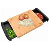 Nerthus FIH 332 Tagliere bambù con cassetti vassoi Estraibili Cucina organizzazione