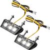 Toaluea 2 luci per targa da moto LED 12 V, universali, illuminazione targa con luce 3 SMD LED, impermeabile IP67 licenza targa per tutti i modelli di moto y quad ATV