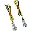 Alchemy Parts Motocicletta Piccolo Micro Frecce LED + Cruscotto Display Idiota Luci - Cromo - Luce Ambra