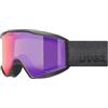 Uvex blast FM, maschera da sci Unisex adulto, black matt/ruby-clear, one size