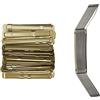 Umec 129394 - Fasteners metallice dorate - Confezione da 50 pezzi