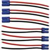 LINSYRC 3 paia Connettore Maschio e Femmina Spina a Banana EC5 5.0mm con 12awg 6.9 Filo di Silicone per RC Hobby Lipo Batteria