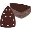 FD-Workstuff Triangoli Abrasivi Prio │ 50 pezzi │ 11 fori │ 105 x 152 mm │ grana 240 │ per levigatrici multiple │ Fogli Abrasivi │ Abrasivi Triangolari │ Carta Abrasiva