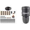 Claber 90764 Drip 20 Vasi Kit Rainjet Goccia, Nero/Arancio & 91009 Goccia a Raccordo Automatico, Nero