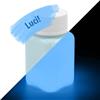 lumentics vernice fosforescente 100 ml azzurro - luminosa al buio | Ricarica con luce solare o artificiale, resa visibile fino a oltre 12 ore, pronta all uso su pareti interne