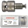 WERHE Adattatore per Avvitatore a Impulsi 1/2 pollici a 1/2-20 UNF Mandrino | acciaio, attacco quadro, spina di sicurezza per tenuta salda, lunghezza 25 mm, adatto per legno, metallo, plastica
