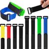 TRKETK 8 fascette stringicavo con gancio e anello, riutilizzabili, resistenti e funzionali, con fibbie, interconnesse, cinghie regolabili per cyclette, pneumatici, casco