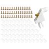 Emezddo Supporti per mensole confezione da 50,pezzi di ricambio per supporti per mensole,Compatibile con IKEA il supporto per guardaroba n. 101558,utilizzati per casa,ufficio,scuola,scarpiera(bianco)
