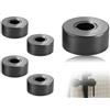 Emezddo Rosone di Copertura 4 Pezzi, Copritubo per Rubinetti in Acciaio Inox, Rosetta per Doccia, Utilizzato per Rubinetti, Termosifoni e Accessori per Doccia per Bagno (Nero)