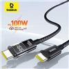 Baseus Cavo USB C 100W Per iPhone 17 16 15 Pro Max Display LED Cavo USB Tipo C per MacBook Pro Cavo di ricarica rapida per Xiaomi