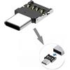 NONE 1/5PCS Universale Tipo-C Micro USB a USB 2.0 OTG Adattatore Connettore per Cellulare Smartphone USB2.0 Tipo C Micro USB OTG Cavo Adattatore