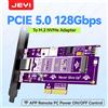 JEYI Interruttore On/Off per Desktop Remoto WiFi JEYI, Adattatore PCIe 5.0 a M.2 128Gbps con Controllo APP per PC Desktop, Supporta SSD 2280/60/42/30
