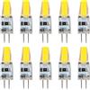 aoyuansea Confezione da 10 Lampadine LED COB G4 Dimmerabili 6W, AC DC 12V/220V, Sostitutive di Alogene 30W 40W per Lampadari e Faretti