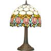 Blivuself Arancio Rose Tiffany Stile Colorato Lampada Da Tavolo In Vetro Letto Camera Comodino Soggiorno Scrivania Lettura Luce Per Ufficio Bar Decorare Retro Carino Decorazione Cottage 12 Villaggio