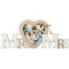 FUGLUS 1 Pezzo Regalo Matrimonio,Decorazione per Matrimonio Mr e Mrs, Cornice per Foto a Forma di Cuore,Decorazione per la tavola di Nozze, Regalo di Nozze Vintage,Scritta in Legno per Anniversario