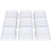 Lutown-Teen 9 Pz Rialzo per Letto, Mobili, Alza Piedi Netto 2,5 cm, Bianco