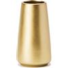 HUBUISH Vasa in ceramica dorata chiara, 15 cm, vaso per fiori in ceramica dorata per casa/tavolo/decorazione d'accento, vasi moderni minimalisti, ceramica per centrotavola, decorazione della stanza, soggiorno