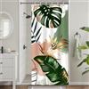 Uiiooazy Tenda Doccia Antimuffa, Tenda da Doccia Piccola 90x180cm Boho Style Tropicale Foglie di Palma Turchese Giungla Tende da Bagno Tessuto Lavabile Impermeabile Tende Vasca da Bagno con 6 Anelli