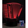 HPBN8 Ltd 3D Fisarmonica Luce Notturna Lampada 7/16 Cambiamento di Colore LED 3D Lampada Alimentazione USB Telecomando Decor Decorazioni di Natale Regalo di San Valentino Regalo di Compleanno