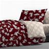 Riad Arredo Set Copripiumino 100% Cotone Morbido Mano Delicata - Parure Sacco Piumino con Federe Made in Italy (Cervi Bordeaux,Matrimoniale 250x250 cm + 2 Federe 52x82)