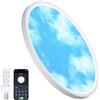 Aphyni Plafoniera LED Soffitto Moderna 33W Ø40cm,Design unico di cielo blu e nuvole bianche,Dimmerabile Facile da Installare Lampada da Soffitto 3000K-6500K per Camere da Letto,Soggiorno,Balcone