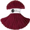 Bobbiny Cavo macramè intrecciato di alta qualità, 5 mm, rosso vino, 100 m (100% cotone riciclato)