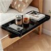 Behogan Ripiano letto da agganciare, 32 x 23,3 x 5,3 cm, comodino da agganciare, con slot per cavi di ricarica, scaffale con clip on comodino, ripiano per divano, tutti gli oggetti laterali come poltrone