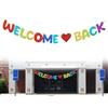 AOYEGIC Welcome Back di Benvenuto,Striscione di Benvenuto a Casa,Striscione Decorativo di Welcome Back,per Casa,Scuola,Aula e Feste(Colorato)