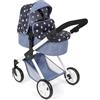 Bayer Chic 2000 Passeggino per bambole 2 in 1 Mila - Stellina Navy - Manico regolabile in altezza 39-72 cm - Struttura moderna - Bambole fino a 50 cm - 3-7 J