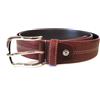 Roncato Cintura Uomo in pelle c/cuciture Roncato Linea Toscana Thor Bordeaux h.3,5 cm