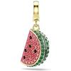Swarovski Charm Idyllia, Taglio misto, Cocomero, Multicolore, Placcato color oro