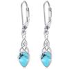 REDSUN Orecchini a goccia in pietra di luna 925 argento sterling da donna Gioielli celtici Leverback pietra di luna/turchese/opale Ipoallergenico Eleganti orecchini pendenti Regalo per fidanzata