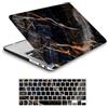 FFBOFFC Custodia Compatibile con MacBook Air 13,6 Pollici 2025-2022 Modello A2681 A3113 A3240 con Liquid Retina Display, Plastica Custodia Rigida Protettiva & Copritastiera, Marmo d'oro