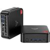 NiPoGi E3B Mini PC di ΑΜD Ryzen 5 7430U (Max 4.3GHz, 6C/12T, migliore di 5500U/5650U/5675U), 16GB RAM/512GB SSD, Mini Desktop Studio, WiFi 6/BT 5.2/4K Triplo Display/VESA Supportato