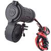 MMOBIEL Caricatore impermeabile per moticiclette accendisigari alta velocità 12V-24V 240W Presa corrente per manubrio motocicletta 22-30MM (0.87-1.18) con adattatore incluso di 60 cm kit connessione