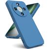 Oududianzi - Cover per Honor Magic 8 Lite 5G, Custodia Silicone Liquido, Interno in Microfibra Morbida, Protezione Antiurto Resistente - Blu