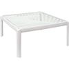 HOME DECO FACTORY - Hd7242 - Tavolino da salotto da esterno bianco pasto mobile soggiorno sala da pranzo