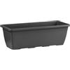 VECA S.P.A. Fioriera Naxos Veca antracite, cassetta piante plastica, vaso rettangolare 40x20 cm, fioriera con sottocassetta