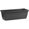 VECA S.P.A. Fioriera Naxos Veca antracite, cassetta piante plastica, vaso rettangolare 60x20 cm, fioriera con sottocasetta