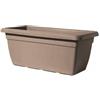 VECA S.P.A. Fioriera Anthea 80 cm, rettangolare tortora, con sottovaso, vaso da terrazzo, balcone, giardino, elegante