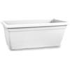 VECA S.P.A. Fioriera Anthea 80 cm, rettangolare bianca, con sottovaso, vaso da terrazzo, giardino, balcone