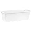 VECA S.P.A. Fioriera Naxos Veca bianco, cassetta piante plastica, vaso rettangolare 40x20 cm, fioriera con sottocassetta