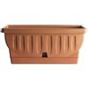 BAMA S.R.L. Fioriera Natura 30 cm terracotta, vaso con sottovaso, fioriera in plastica resistente, vaso design moderno