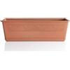 BAMA S.R.L. Fioriera Balconella 60 cm, terracotta, Bama, con sottovaso, resistente, balcone, qualità made in Italy