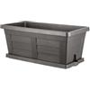 BAMA S.R.L. FIORIERA IN PLASTICA TRAMA LEGNO 80 CM ANTRACITE