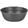 BAMA S.R.L. Ciotola Paglia antracite con sottovaso, vaso per piante, ciotola in plastica, vaso da giardinaggio, Ø 30 cm