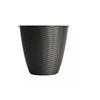 BAMA S.R.L. Portavaso effetto paglia Bama, portavaso antracite, vaso decorativo in plastica, diametro 14 cm